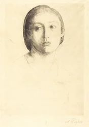 Testa di giovane ragazza