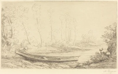 Uomo con un punt, Figura a destra Pecheurs des truites