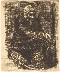 Vecchia donna seduta