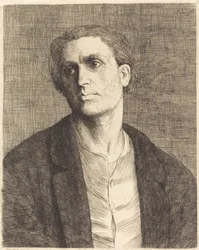 Studio della testa di un uomo