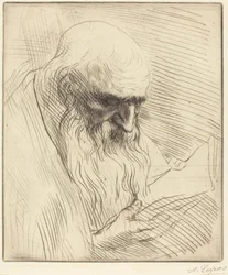 Studio della testa di un uomo che legge (Étude de tête d’homme lisant)