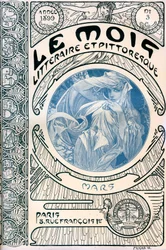 Copertina della rivista (mensile) Il Mese Letterario e Pittoresco di Alphonse Mucha (1860-1939): marzo 1899 - Maison de la Bonne Presse