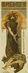 Sarah Bernhardt come Medea al Teatro della Rinascita. 1898