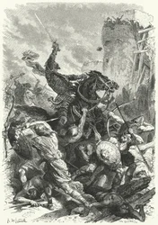 Il conte Oddone difende Parigi contro i Normanni, 886