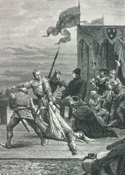 Assassinio di Giovanni il Temerario nel 1419 (incisione)