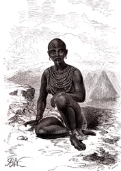 Bokke moglie di Moy, capo della tribù Latuka, Sudan del Sud