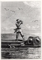 Capitano Nemo sopra il Nautilus, da 