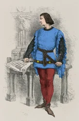 Ritratto di Re Carlo 5 il Saggio (Incisione)