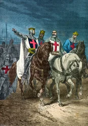 Ritratti di Godefroy de Bouillon, bohemond de tarente, raymond 4 de toulouse e tancrede de Hauteville