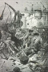 Simon 4 de montfort viene ucciso da un lancio di pietre, Tolosa