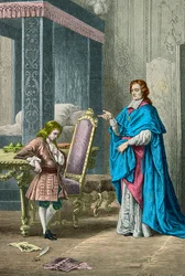 Il duca di Borgogna e il suo precettore Fenelon (Incisione)