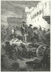 Francesco, Duca di Guisa che sovrintende alla costruzione delle difese di Metz, 1552