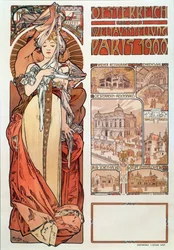 Manifesto pubblicitario di Alphonse Mucha per l