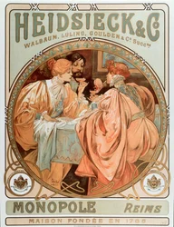 Poster pubblicitario per Heidsieck e Co, Maison de Champagne, litografia di Alphonse Mucha, 1901