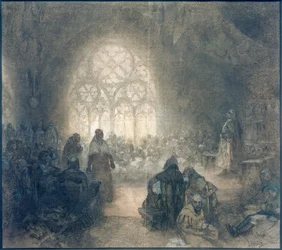 Giorgio di Podebrad e il legato papale F. de Valle, 1462