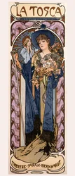 Poster per Tosca con Sarah Bernhardt, 1899