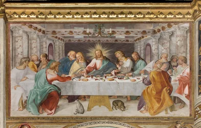 Presbiterio, Ottava campata sud, Ultima Cena, Altobello Melone