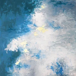 Flusso astratto blu intenso