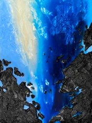 Astratto costiero blu intenso
