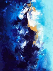 Flusso blu intenso e dorato