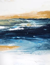 Oceano blu intenso e oro