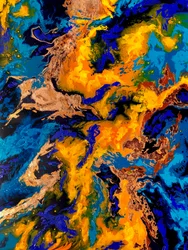 Arte fluida dinamica dorata