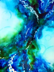 Astratto blu-verde liquido