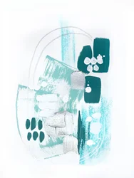 Astrazione moderna in verde acqua