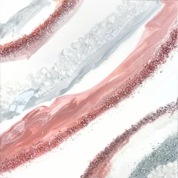 Flusso di geodi in oro rosa