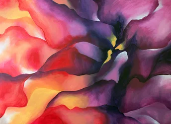 Fioritura astratta dai colori vivaci