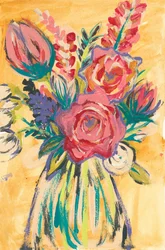 Bouquet floreale astratto dai colori vivaci