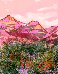 Montagne rosa vivaci