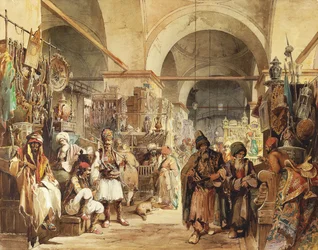 Nel bazar, 1854