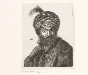 Busto di un uomo con turbante