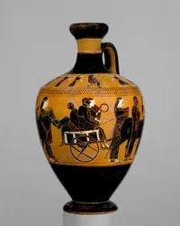 Lekythos in terracotta, c.550-530 a.C.