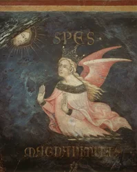 Allegoria del Buon Governo, dettaglio della Speranza, 1338-40