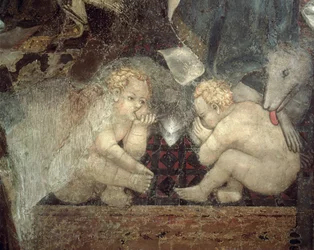 Allegoria del Buon Governo, dettaglio di Romolo e Remo, 1338-40