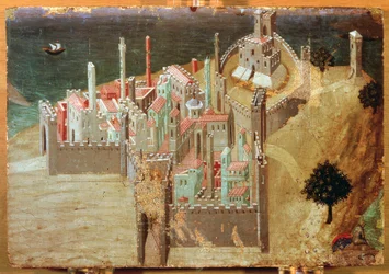 Città sul mare, di Ambrogio Lorenzetti (1285-1348)