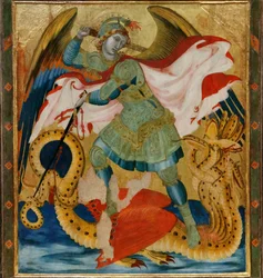 San Michele Arcangelo che uccide il drago tra i santi Benedetto e Bartolomeo