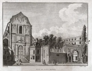 La chiesa dei Blancs Manteaux nel quartiere Marais a Parigi