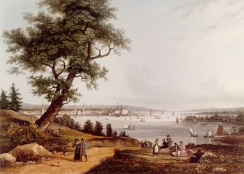 Veduta della città di New York nel 1840