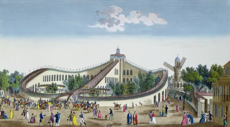 Promenades Aeriennes, Jardin Baujon, onorato dalla presenza di sua Maestà, 2 agosto 1817, c.1817