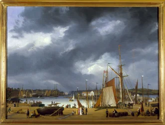 Il Porto di Dieppe di Louis Garneray, circa 1820