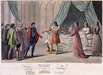 Giovanni I postumo (1316-1316), nato re e morto dopo 6 giorni. - Disegnato e inciso da Ambroise Tardieu nel 1825