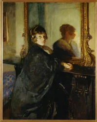 La moglie del pittore, Mary, nata Mary Spencer-Edwards, a sua volta pittrice, nell