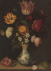 Natura morta con fiori in un vaso Wan-li
