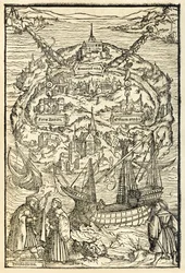 Mappa della Nuova Isola di Utopia da un