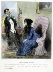 Un gentiluomo artificiale - in "Madeleines" di Cham, v.1870-1880