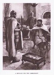Un messaggio dal comandante, illustrazione da Il Soldato Romano, 1928