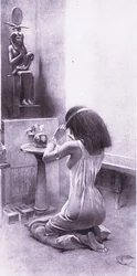 Una donna egiziana in preghiera, 1925